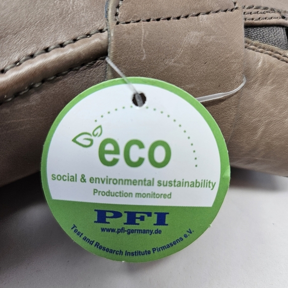 Paul Green Nina Womens Loafer Pump Size 7.5=10 Distressed Brown Leather Retro - Picture 12 of 16